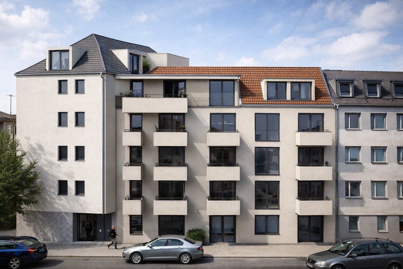 Neubau Mehrfamilienhaus in Fertigteilbauweise